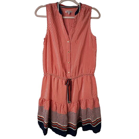 Juicy Couture Dresses & Skirts - Sz 4 Juicy Couture Silk Polka Dot Stripe Drop Waist Sleeveless Dress Preppy Chic